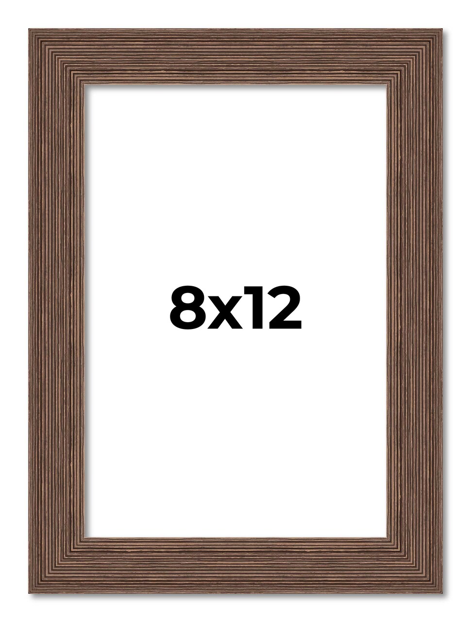 8x12 Wide Barnwood Picture Frame with UV-Resistant Acrylic & Acid Free Backing, Available in 6 Paint Finishes - Grey, Brown, White, and Black
